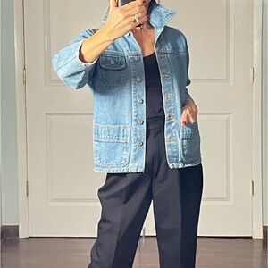 Vintage New Legends cropped fitted denim jacket